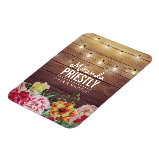 ウッド素朴フローラシックなストリングライトメイクアップサロン マグネット (左側)