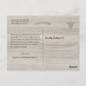 ウッド素朴フローラストリングラ結婚イツありがとう ポストカード (裏面)