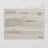 ウッド素朴フローラストリングラ結婚イツありがとう ポストカード (裏面)