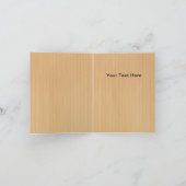 ウッド素朴フローラバタフライ結婚の感謝 カード (内部)