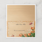 ウッド素朴フローラバ結婚チョウの折り畳みテーブル プレイスカード (外部開封)