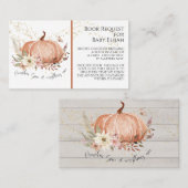 ウッド素朴フローラパンプキンスパイスベビーブックリクエスト 名刺 (正面/裏面)