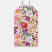 ウッド素朴フローラブライダルシャワーお願いギフトラベル ギフトタグ (裏面)