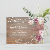 ウッド素朴フローラブライダルシャワー 招待状 (スタンド正面)