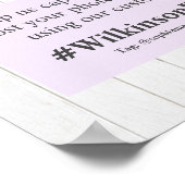 ウッド素朴フローラブ結婚ートのハッシュタグ写真のサイン ポスター (角)