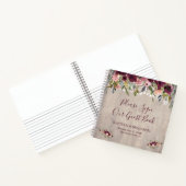 ウッド素朴フローララ結婚イツゲストブック ノートブック (内部)
