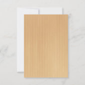 ウッド素朴フローラ蝶は日付カードを保存 サンキューカード (裏面)