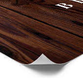 ウッド素朴ブライダルシャワーフォトブースフレーム ポスター (角)