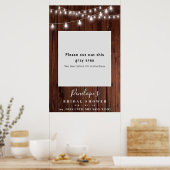 ウッド素朴ブライダルシャワーフォトブースフレーム ポスター (キッチン)