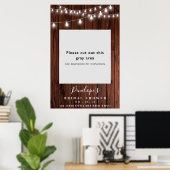 ウッド素朴ブライダルシャワーフォトブースフレーム ポスター (ホームオフィス)