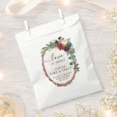 ウッド素朴ブライダルシャワー好意バッグラブズスウィート フェイバーバッグ (クリップ留めされた状態)