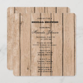 ウッド素朴ブライダルシャワー 招待状 (正面/裏面)