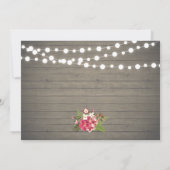 ウッド素朴ブライダル・シャワー招待、メイソン・ジャー 招待状 (裏面)