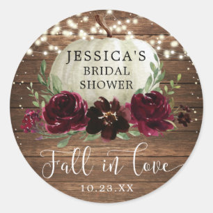 ウッド素朴ブルゴーニュのカボチャありがとう ラウンドシール