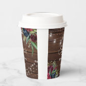 ウッド素朴ブルゴーニュフローラライトブライダル 紙コップ (左)