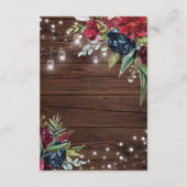 ウッド素朴ブルゴーニュフローララ結婚イトの詳細 エンクロージャーカード (裏面)