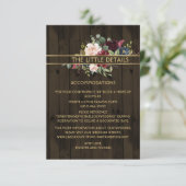 ウッド素朴ブルゴーニュ海軍金ゴールドブーケ詳細 エンクロージャーカード (スタンド正面)