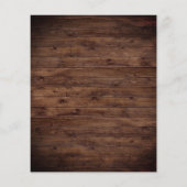 ウッド素朴ブルゴーニュ赤の予算の結婚式の招待 (裏面)