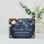 ウッド素朴ブルゴーニュ青フローラ保存日 案内ポストカード (スタンド正面)