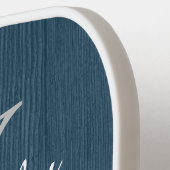 ウッド素朴ブルー航海のいかりモノグラム ピックルボールラケット (左詳細)