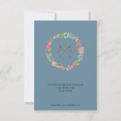 ウッド素朴ブーケ – 3x5ウェディングシャワー招待状 招待状 (裏面)