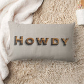 ウッド素朴プランクスハウディタイポグラフィ ランバークッション (ブランケット)