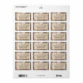 ウッド素朴プランクス西結婚国札 ラベル (フルシート)