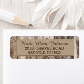 ウッド素朴プランクス西結婚国札 ラベル (インサイチュ)