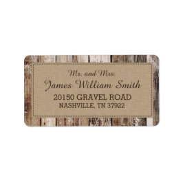 ウッド素朴プランクス西結婚国札 ラベル