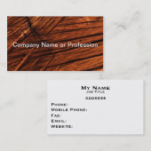 ウッド素朴プロフェッショナル名刺 名刺 (正面/裏面)