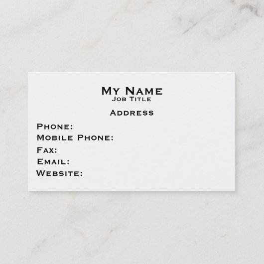 ウッド素朴プロフェッショナル名刺 名刺 (裏面)