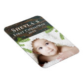 ウッド素朴ベビーの初めてのクリスマス写真 マグネット (右側)