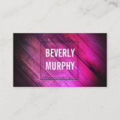 ウッド素朴ホットピンクエンベリーシメントビネット 名刺 (正面)