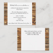 ウッド素朴ホテルアコモデーションエンクロージャカード エンクロージャーカード (正面/裏面)