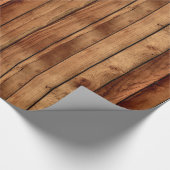 ウッド素朴ホリデー ラッピングペーパー (角)