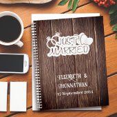 ウッド素朴ホワイトたった今結婚しましたエレガントウェディング プランナー手帳