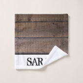 ウッド素朴ホワイトファームハウスバ動揺してン バスタオルセット (ウォッシュタオル)