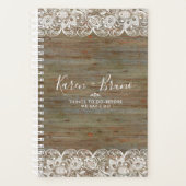 ウッド素朴ホワイトレガーリーースウェディングプランナー プランナー手帳 (正面)