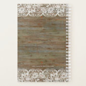 ウッド素朴ホワイトレガーリーースウェディングプランナー プランナー手帳 (裏面)