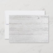 ウッド素朴ボタニカルリーフ結婚式招待状RSVP 出欠カード (裏面)