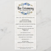 ウッド素朴ボホアローズ&フローラ結婚式 プログラム (正面)