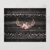 ウッド素朴ボホシック写真結婚式の日付を保存 (裏面)