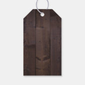 ウッド素朴ボホフローラカントリーウェディングモノグラム ギフトタグ (裏面)