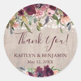 ウッド素朴ボーフローラライツ結婚ズ ラウンドシール