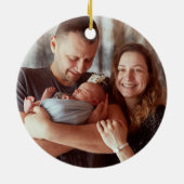 ウッド素朴マパパベアハート誕生 セラミックオーナメント (裏面)