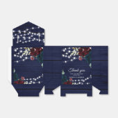 ウッド素朴マルサラ&ネイビーブルーの花 フェイバーボックス (折り畳みなし)