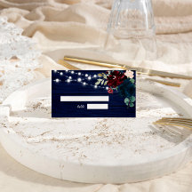 ウッド素朴マルサラ&ネイビーブルーの花