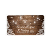 ウッド素朴メイスンジャールストリングライトレース ラベル (正面)