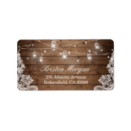 ウッド素朴メイスンジャールストリングライトレース ラベル