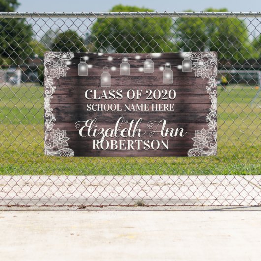 ウッド素朴メイスンジャールライト研究科 横断幕 (インサイチュ)